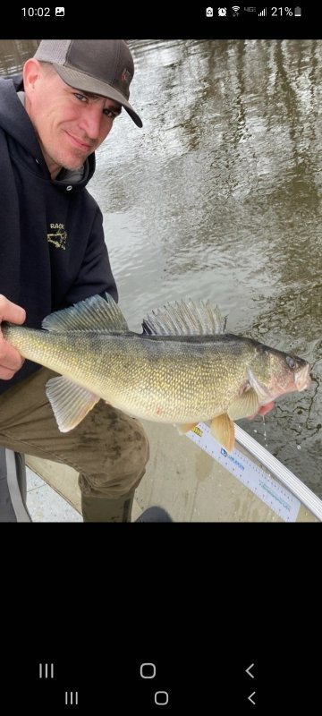 28&quot;long × 17&quot;girth 10# class Walleye - released